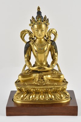 Lot 1018 - A good 19th century Chinese gilt bronze...