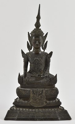 Lot 1051 - A Thai Rattanakosin period bronze figure of...
