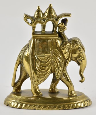 Lot 1084 - A small Indian gilt bronze figure of elephant...