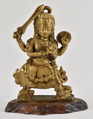 Lot 1086 - A 19th century Chinese bronze figure, possibly...