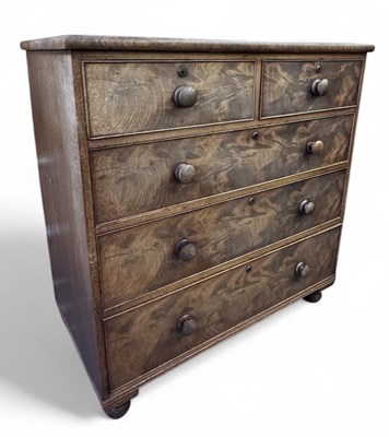 Lot 71 - A 19th century mahogany chest of two short...