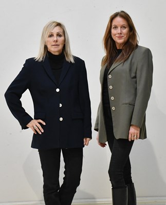 Lot 367 - LIBERTY; a single-breasted navy blue 100% blue...