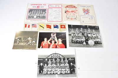 Lot 1022 - LIVERPOOL FC; a small collection of ephemera,...