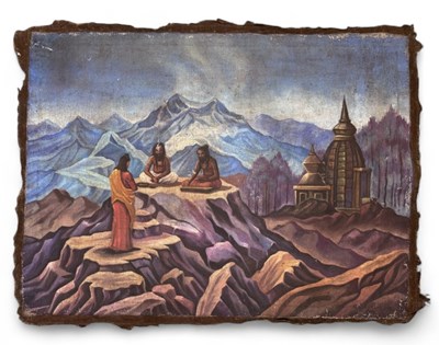 Lot 187 - SVETOSLAV ROERICH (Russian, 1904-1993); oil on...