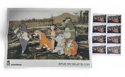 Lot 150 - BANKSY (born 1974); a colour Greenpeace poster...