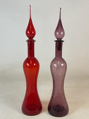 Lot 428 - EMPOLI; two mid 20th century Italian art glass...