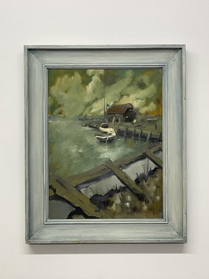 Lot 512 - UNATTRIBUTED: oil on canvas, impressionist...