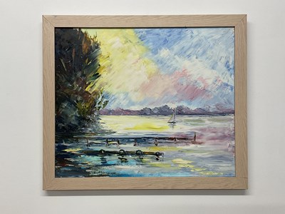 Lot 513 - IRENE JOHN (British, 1927 - 2020); oil on...