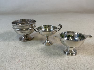 Lot 615 - WALKER & HALL; a George V hallmarked silver...