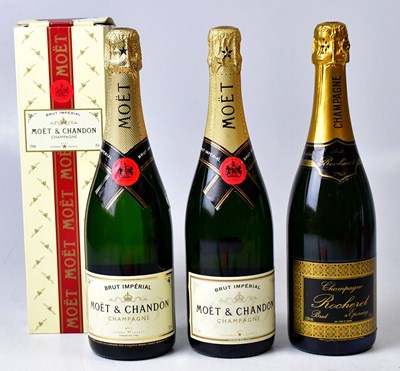 Lot 213 - Two bottles of Moët & Chandon Champagne and a...