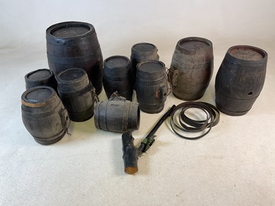 Lot 38 - A quantity of brandy barrels, largest 35 x...