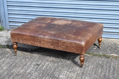 Lot 61 - A modern snakeskin effect footstool, 108 x 40...