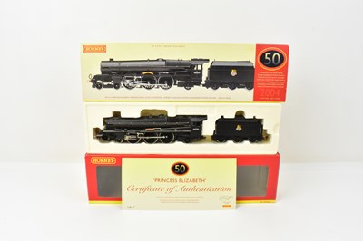 Lot 375 - HORNBY; a boxed OO gauge locomotive and tender,...