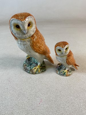 Lot 361 - BESWICK: a pair of barn owls, taller 19cm.