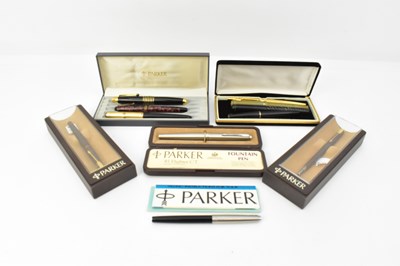 Lot 806 - Eleven various fountain and ballpoint pens...