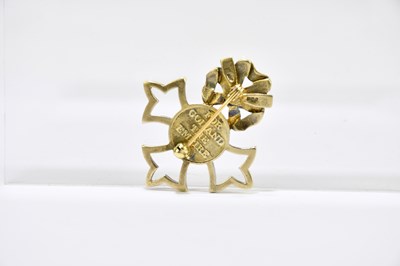 Lot 1604 - A silver gilt Maltese cross brooch, inscribed...