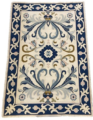Lot 126 - A modern Portuguese hand woven cream ground...