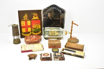 Lot 803 - Various vintage collectibles including a ship...
