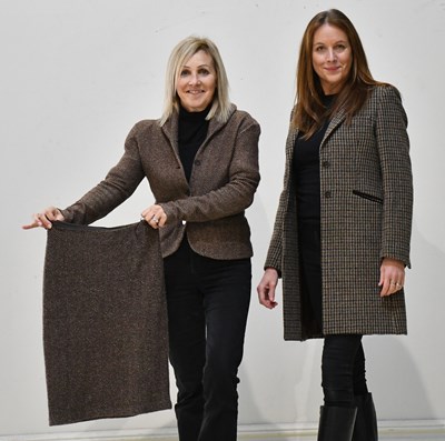 Lot 262 - RALPH LAUREN; a brown unlined wool tweed...