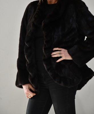 Lot 172 - FURS OF MAYFAIR LONDON LTD; a short brown Saga...