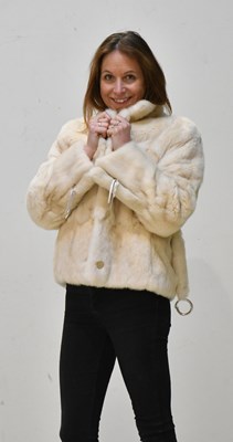 Lot 214 - PAGANO, ITALY; a cream mink short jacket with...