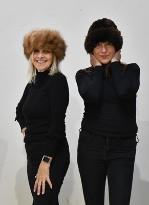 Lot 345 - FURS OF MAYFAIR LONDON; a brown mink fur hat,...