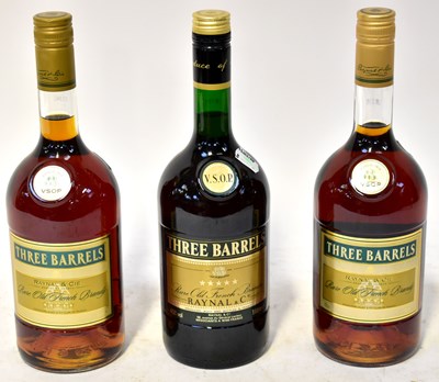 Lot 320 - Three bottles of Raynal & Cie, Three Barrels...