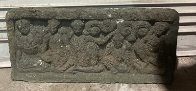 Lot 403 - A large Indian carved stone temple bracket,...