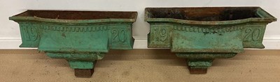 Lot 307 - A pair of 1920 cast iron drain down pipe...