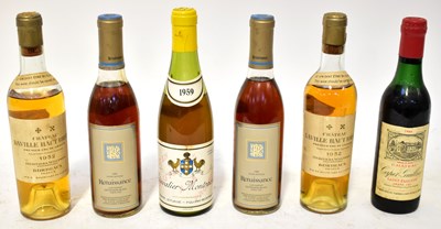 Lot 239 - Six half bottles of wine, comprising two...