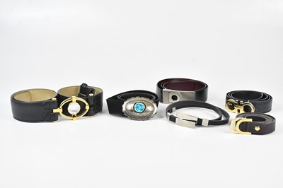 Lot 292 - SALVATORE FERRAGAMO; three leather lady's...