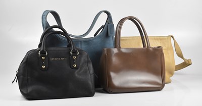 Lot 351 - COACH; a pebbled tan leather crossbody handbag...