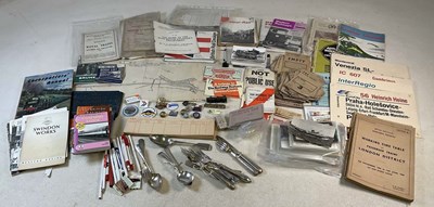 Lot 35 - RAILWAYANA; a collection of ephemera, badges,...