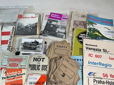 Lot 35 - RAILWAYANA; a collection of ephemera, badges,...