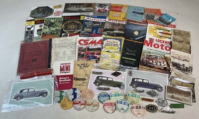 Lot 475 - A quantity of ephemera relating to motoring,...