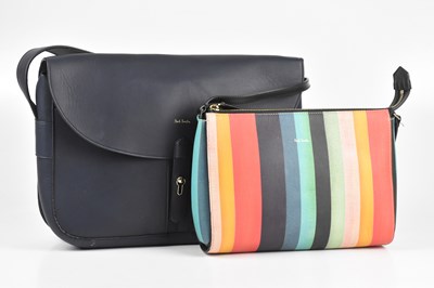 Lot 191 - PAUL SMITH; a navy blue calfskin leather...