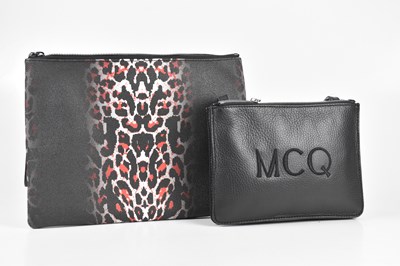 Lot 47 - ALEXANDER MCQUEEN; a black pebbled leather...