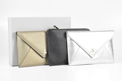 Lot 11 - VIVIENNE WESTWOOD; two leather envelope...