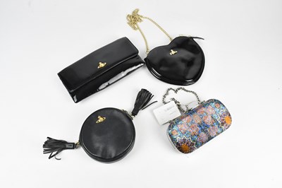 Lot 186 - VIVIENNE WESTWOOD; a black patent leather...
