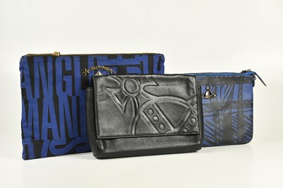 Lot 187 - VIVIENNE WESTWOOD; a black and blue leather...