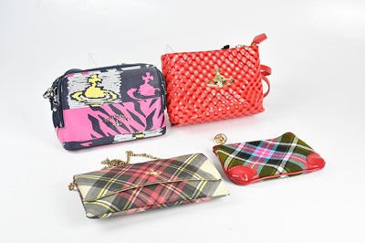 Lot 188 - VIVIENNE WESTWOOD; a red textured leather...