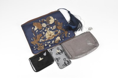 Lot 98 - VIVIENNE WESTWOOD; a navy blue satin Dolly...