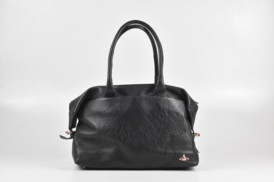 Lot 289 - VIVIENNE WESTWOOD; a black leather handbag...