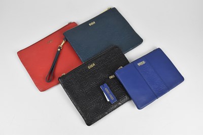Lot 87 - BIBA; four leather pouches comprising a black...