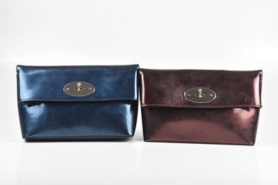 Lot 233 - MULBERRY; a metallic blue leather Clemmie...