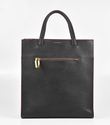 Lot 302 - LULU GUINNESS; a black textured leather tote...