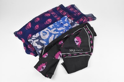 Lot 53 - ALEXANDER MCQUEEN; a black 100% wool skull...