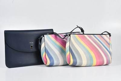Lot 195 - PAUL SMITH; two leather swirl design handbags,...