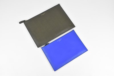 Lot 79 - ASPINAL, LONDON; a textured leather sage green...