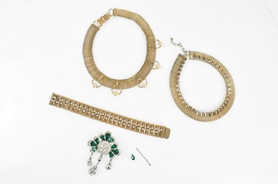 Lot 308 - HATTIE CARNEGIE; two gold tone mid 20th...